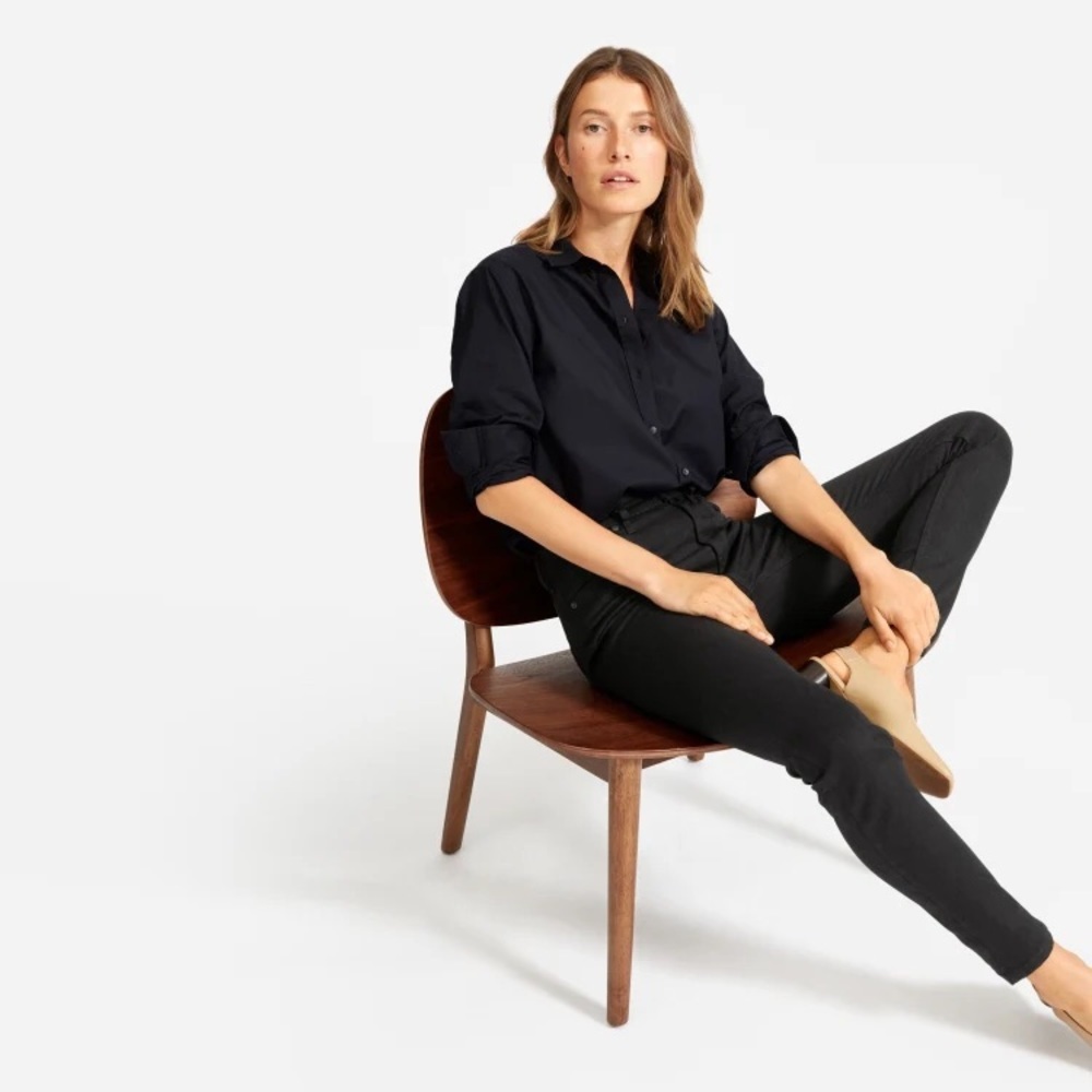 Everlane Black Mid Rise Skinny Jeans - Picture 2 of 8
